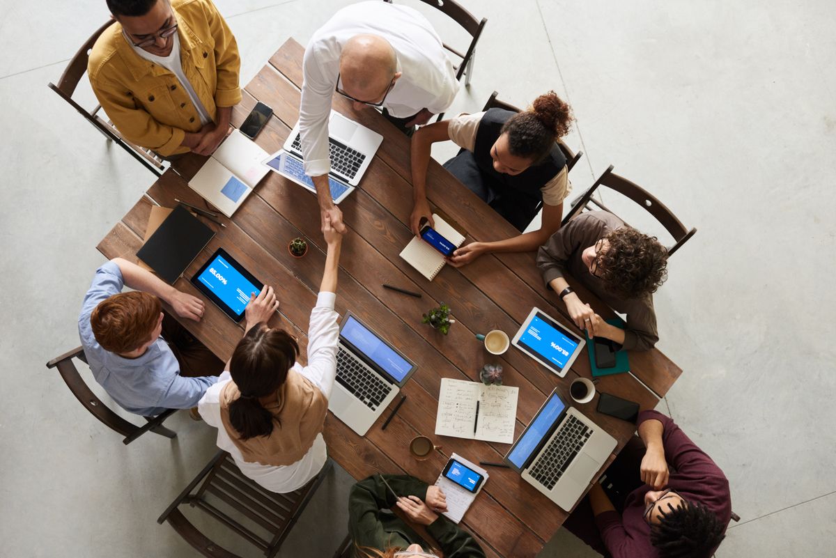 A Silver Rabbit team collaborating across devices